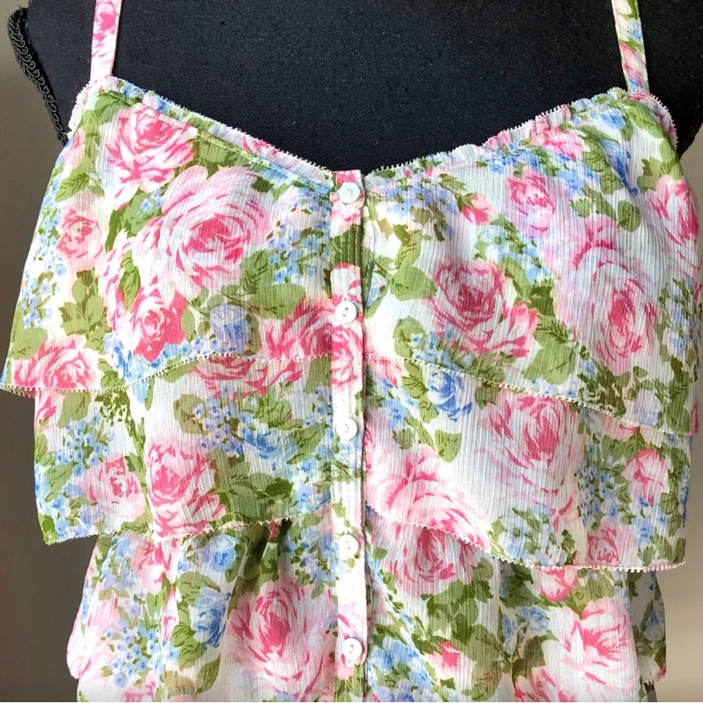 Abercrombie & Fitch Floral Flowy Tank Blouse